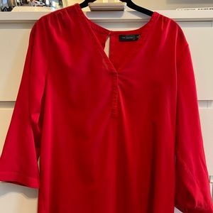 Lightweight 3/4 Sleeve Red Blouse